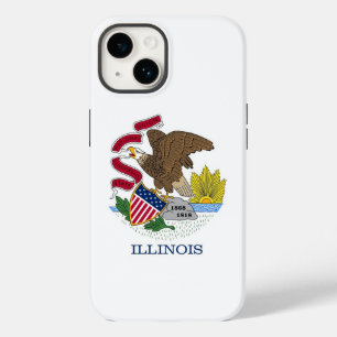 Patriottic Apple iPhone 14 Hoesje-Mate, Illinois f Case-Mate iPhone 14 Hoesje