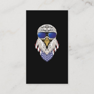 Patriottic Bald Eagle Sunbribribril American Flag  Visitekaartje