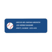 Patriottic Baseball Return Address Label (Voorkant)