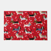 Patriottic Basset Hound Doormat Deurmat (Voorkant)