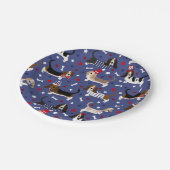 Patriottic Basset Hound Papieren Bordje (Gekanteld)