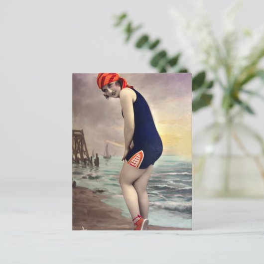 Patriottic Beachkleding Briefkaart (Staand voorkant)