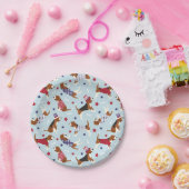 Patriottic Beagle Dog Patroon Papieren Bordje (Feest)