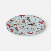 Patriottic Beagle Dog Patroon Papieren Bordje (Gekanteld)