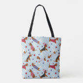 Patriottic Beagle Dog Patroon Tote Bag (Achterkant)