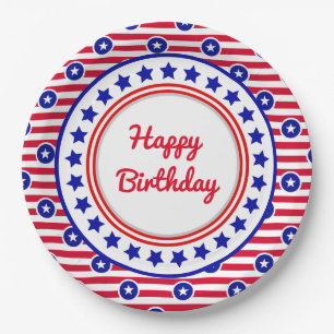 Patriottic Birthday Papieren Bordje