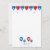 Patriottic Birthday Photo Invitation Kaart (Achterkant)