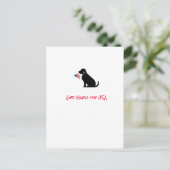 Patriottic Black Lab Dog Silhouette American Flag Briefkaart (Staand voorkant)