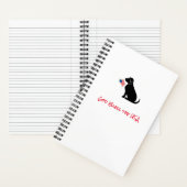 Patriottic Black Lab Dog Silhouette American Flag Notitieboek (Binnen)