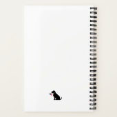 Patriottic Black Lab Dog Silhouette American Flag Notitieboek (Achterkant)