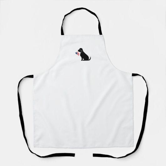 Patriottic Black Lab Dog Silhouette American Flag Schort (Voorkant)