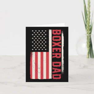 Patriottic Boxing Coach Boxer Dad American Flag Kaart