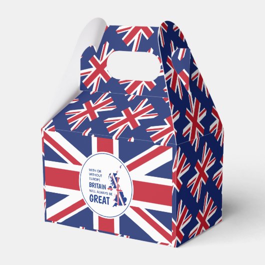 Patriottic BREXIT Union Jack Bedankdoosjes (Voorkant Zijde)