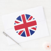 Patriottic British Union Jack Flag Classic Round S Ronde Sticker (Envelop)
