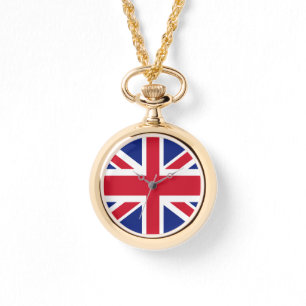 Patriottic British Union Jack Flag Horloge