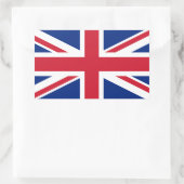 Patriottic British Union Jack Flag Rechthoekige Sticker (Tas)