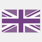 Patriottic British Union Jack Flag Rechthoekige Sticker (Voorkant)