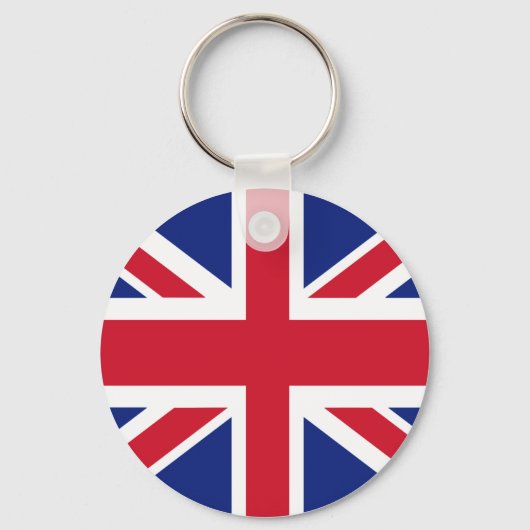 Patriottic British Union Jack Flag Sleutelhanger (Voorkant)