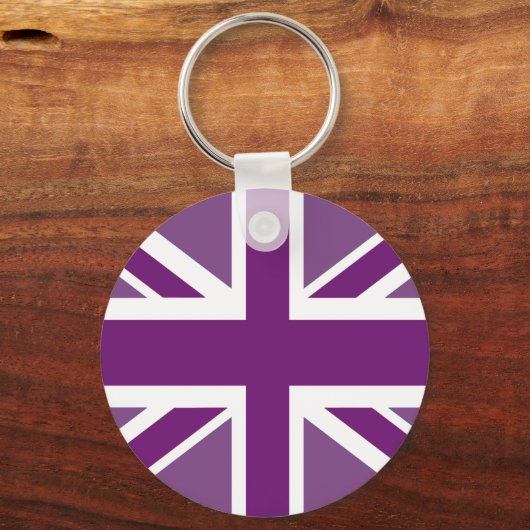 Patriottic British Union Jack Flag Sleutelhanger (Voorkant)