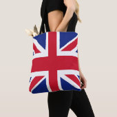 Patriottic British Union Jack Flag Tote Bag (Dichtbij)
