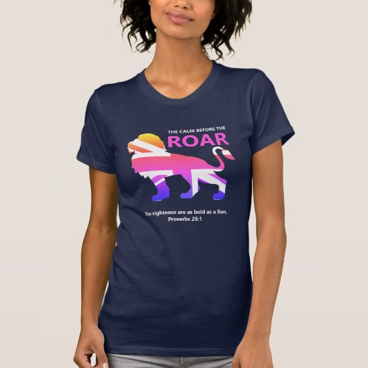 Patriottic British UNION JACK Lion T-shirt (Voorkant)