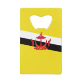 Patriottic Brunei Flag Credit Kaart Bottle Opener Creditkaart Flessenopener (Voorkant)