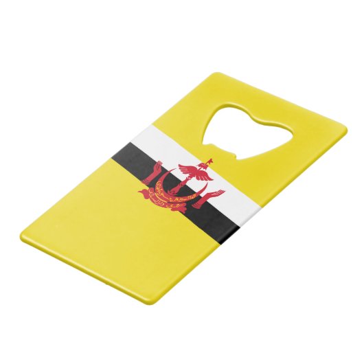 Patriottic Brunei Flag Credit Kaart Bottle Opener Creditkaart Flessenopener (Voorkant Gekanteld)