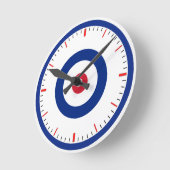 Patriottic Bullseye Wall klok (Hoek)