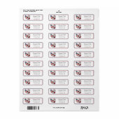 Patriottic Butterfly USA Flag Address Label (Full Sheet)