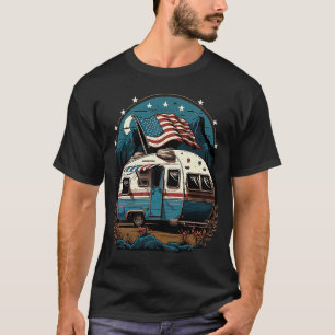 Patriottic Camping and Caravan Adventure USA 6 T-shirt
