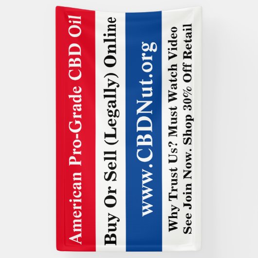 Patriottic CBD Custom Business Spandoek (Verticaal)