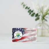 Patriottic Custom Corporate Logo American Flag Visitekaartje (Staand voorkant)