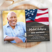 Patriottic Custom Foto US American Flag Birthday Kaart