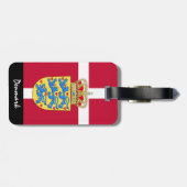 Patriottic Denmark Bagagelabels, Deense vlag Bagagelabel (Achterkant horizontaal)