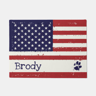 Patriottic Dog Placemat - Amerikaanse vlag Deurmat