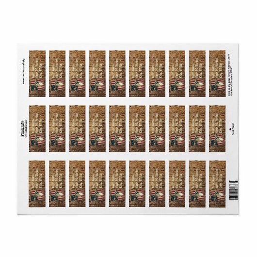 Patriottic Duck Hunting Return Address Labels (Full Sheet)