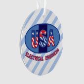 Patriottic Electrical Engineer Ornament (voorkant)