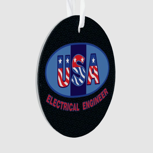 Patriottic Electrical Engineer Ornament (voorkant)