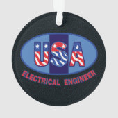 Patriottic Electrical Engineer Ornament (achterkant)