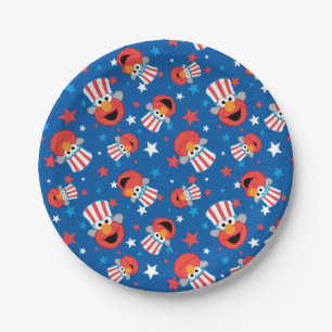 Patriottic Elmo Pattern Papieren Bordje