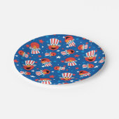 Patriottic Elmo Pattern Papieren Bordje (Gekanteld)