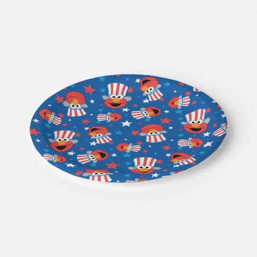 Patriottic Elmo Pattern Papieren Bordje (Gekanteld)