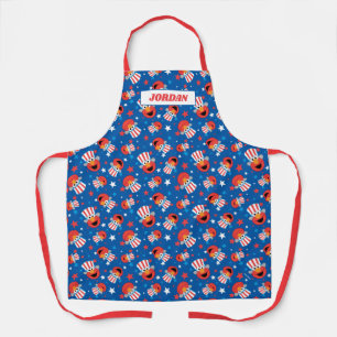 Patriottic Elmo Pattern Schort