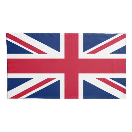Patriottic English Flag Union Jack British Kussensloop (Achterkant-Rechts)