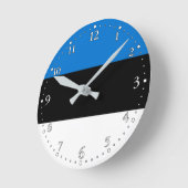 Patriottic Estonia Flag Ronde Klok (Hoek)