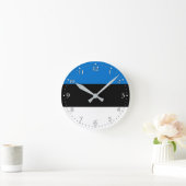 Patriottic Estonia Flag Ronde Klok (Huis)