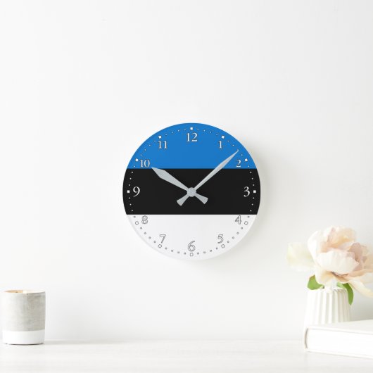 Patriottic Estonia Flag Ronde Klok (Huis)