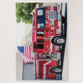 Patriottic Fire Truck USA Flag San Diego Legpuzzel (Verticaal)