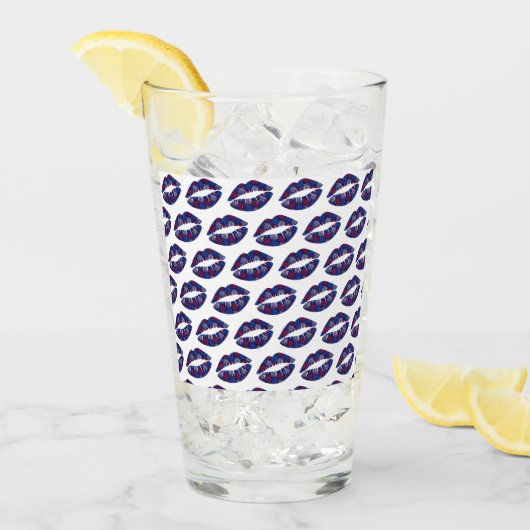 Patriottic Fireworks Kiss Glas (Voorkant ijs)