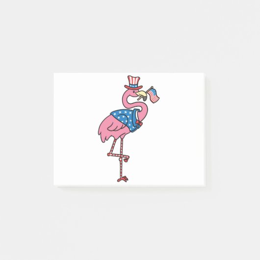 Patriottic Flamingo Post-it® Notes (Voorkant)